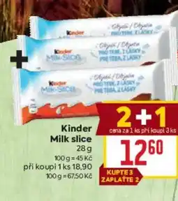 Billa Kinder Milk slice nabídka