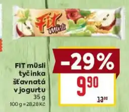 Billa FIT müsli tyčinka šťavnatá v jogurtu nabídka