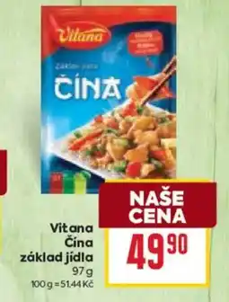 Billa Vitana Čína základ jídla nabídka