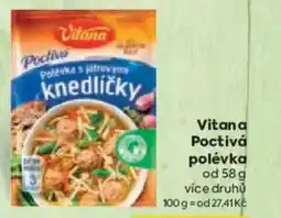 Billa Vitan a Poctivá polévka nabídka