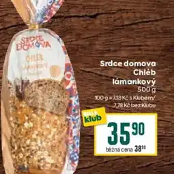 Billa Srdce domova Chléb lámankový nabídka