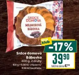 Billa Srdce domova Bábovka nabídka