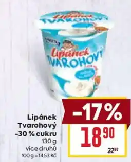 Billa Lipánek Tvarohový -30% cukru nabídka
