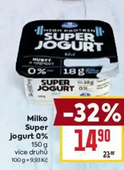 Billa Milko Super jogurt 0% nabídka