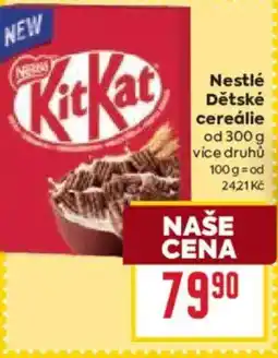 Billa Nestlé Dětské cereálie nabídka