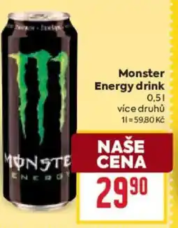 Billa Monster Energy drink nabídka
