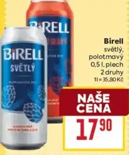Billa Birell světlý, polotmavý nabídka