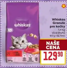 Billa Whiskas Granule pro kočky nabídka