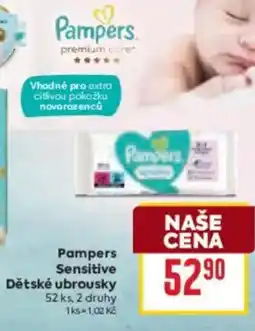 Billa Pampers Sensitive Dětské ubrousky nabídka