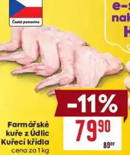 Billa Farmářské kuře z Údlic Kuřecí křídla nabídka