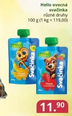 Potraviny CZ Hello ovocná svačinka nabídka