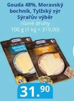 Potraviny CZ MADETA Gouda 48%, Moravský bochník, Tylžský sýr Sýrařův výběr nabídka