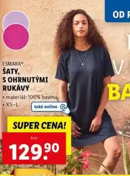 Lidl ESMARA Šaty, s ohrnutými rukávy nabídka