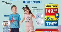 Lidl Disney Pyžamo nabídka