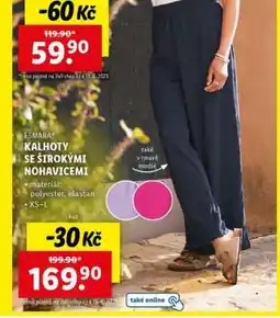 Lidl ESMARA Kalhoty se širokými nohavicemi nabídka