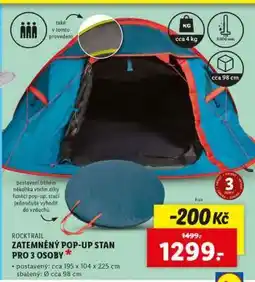 Lidl ROCKTRAIL ZATEMNĚNÝ POP-UP STAN PRO 3 OSOBY nabídka