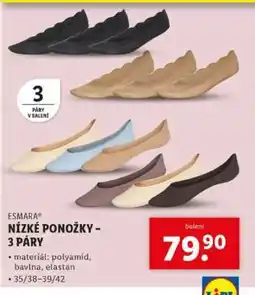 Lidl ESMARA NÍZKÉ PONOŽKY - 3 PÁRY nabídka
