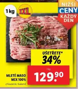 Lidl Mleté maso mix 100% nabídka