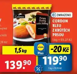 Lidl Cordon Bleu z krůtích prsou nabídka