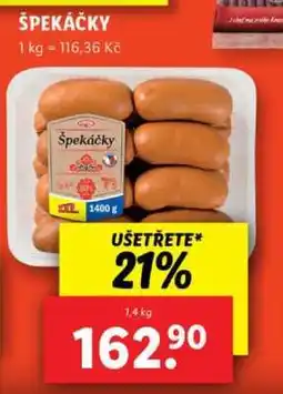 Lidl ŠPEKÁČKY nabídka