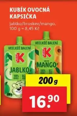 Lidl KUBÍK Ovocná kapsička nabídka