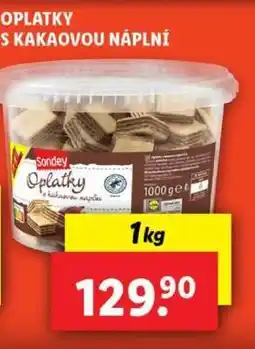 Lidl Sondey Oplatky s kakaovou náplní nabídka