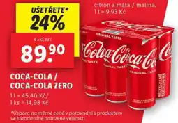 Lidl COCA-COLA, COCA-COLA ZERO nabídka