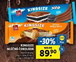 Lidl KINGSIZE MLÉČNÁ ČOKOLÁDA nabídka