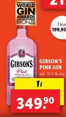 Lidl Gibson‘s PINK GIN nabídka