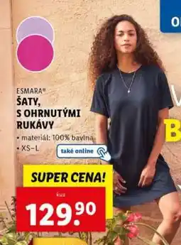 Lidl ESMARA Šaty, s ohrnutými rukávy nabídka