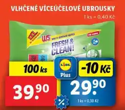 Lidl VLHČENÉ VÍCEÚČELOVÉ UBROUSKY nabídka