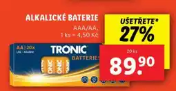 Lidl TRONIC Alkalické Baterie nabídka