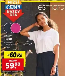 Lidl esmara TRIKO nabídka