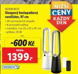 Lidl SILVERCREST Sloupový bezlopatkový ventilátor, 97 cm nabídka