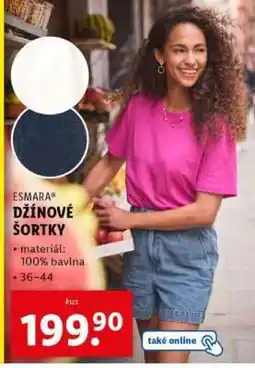 Lidl esmara DŽÍNOVÉ ŠORTKY nabídka