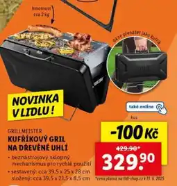 Lidl GRILLMEISTER Kufříkový gril na dřevěné uhlí nabídka