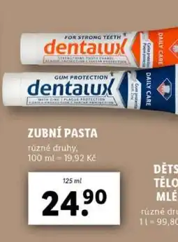 Lidl Zubní pasta Dentalux nabídka