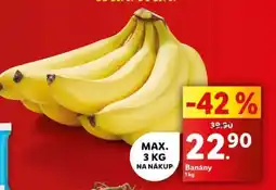 Lidl Banány nabídka