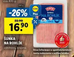 Lidl Šunka na rohlík nabídka