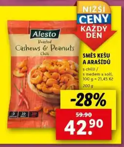 Lidl Alesto Roasted Cashews & Peanuts Chilli nabídka