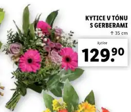 Lidl Kytice v tónu s gerberami nabídka
