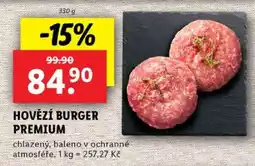 Lidl HOVĚZÍ BURGER PREMIUM nabídka