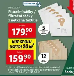 Lidl PARKSIDE Filtrační sáčky / filtrační sáčky z netkané textilie nabídka