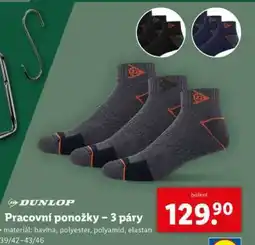 Lidl DUNLOP Pracovní ponožky – 3 páry nabídka