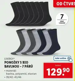 Lidl Ponožky s bio bavlnou nabídka