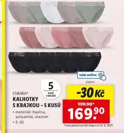 Lidl Kalhotky s krajkou nabídka