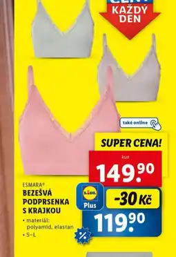Lidl Bezešvá podprsenka s krajkou nabídka