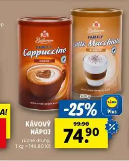 Lidl Kávový nápoj nabídka
