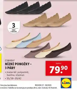Lidl Nízké ponožky nabídka