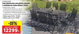 Lidl Sada hliníkového zahradního nábytku s rozkládacím stolkem miami nabídka